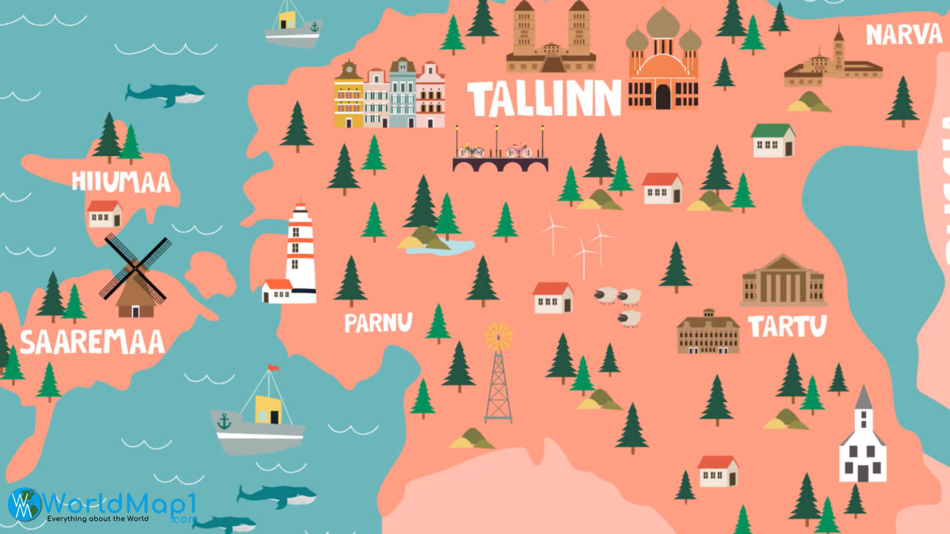 Estonia Tourist Map